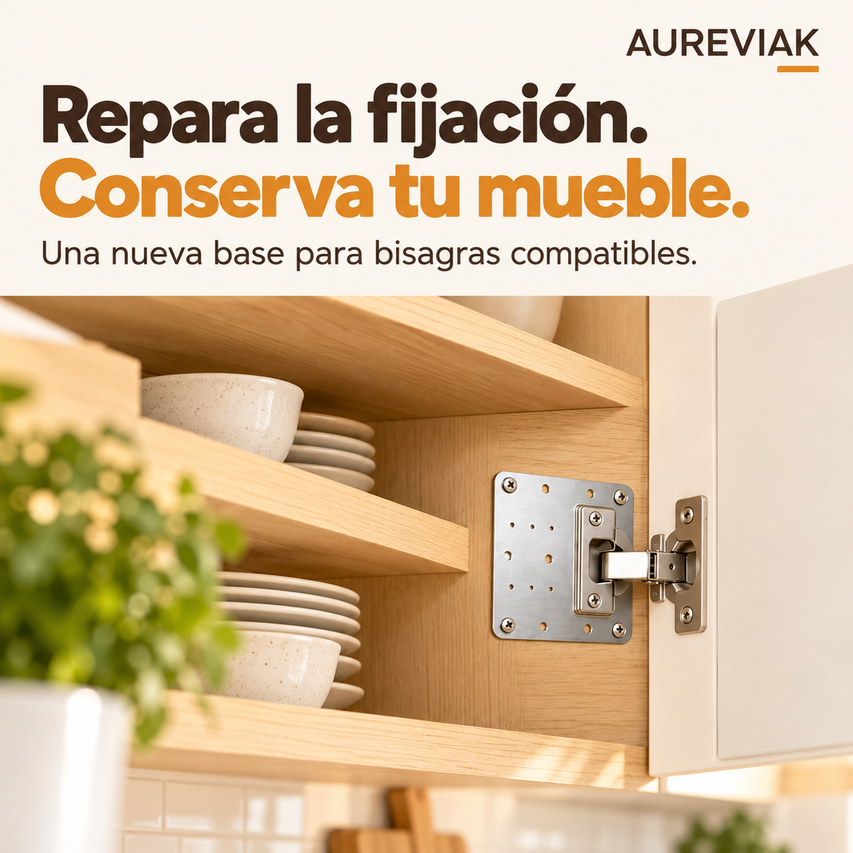 Placas Reparadoras de Bisagras – Kit 4 unidades
