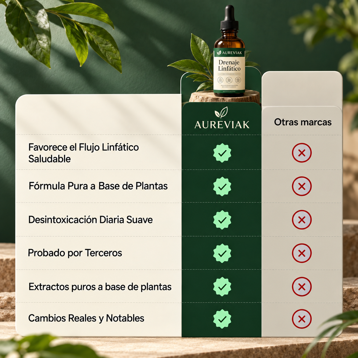 Gotas AUREVIAK® | Sientete mas ligera y menos hinchada de forma natural