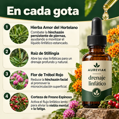 Gotas AUREVIAK® | Sientete mas ligera y menos hinchada de forma natural