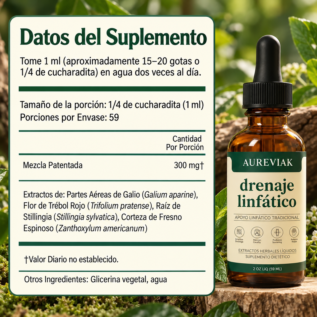 Gotas AUREVIAK® | Sientete mas ligera y menos hinchada de forma natural