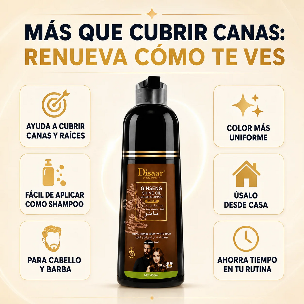Shampoo 3 en 1 con Colágeno y Aceite de Argán